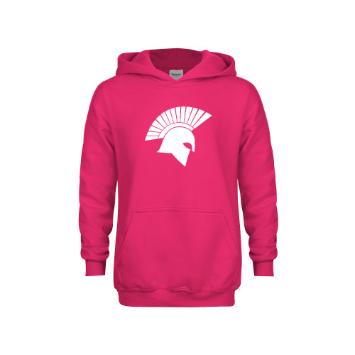  Youth Hot Pink Fleece Hoodie - Spartan Icon
