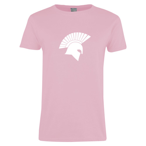  Womens Pink Short Sleeve Tee - Spartan Icon