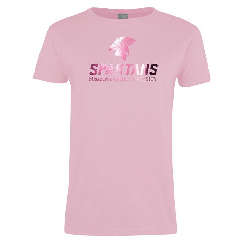  Womens Pink Short Sleeve Tee - Primary Mark  Foil