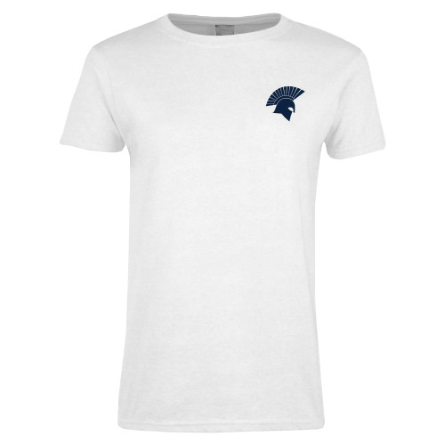  Womens White Short Sleeve Tee - Spartan Icon