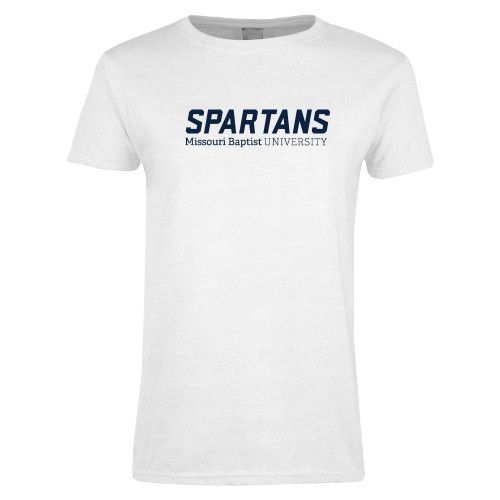  Womens White Short Sleeve Tee - Wordmark