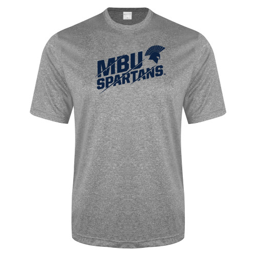  Grey Heather Performance Contender Tee - MBU Spartans Slashes