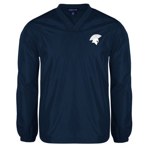  Navy V Neck Raglan Windshirt - Spartan Icon
