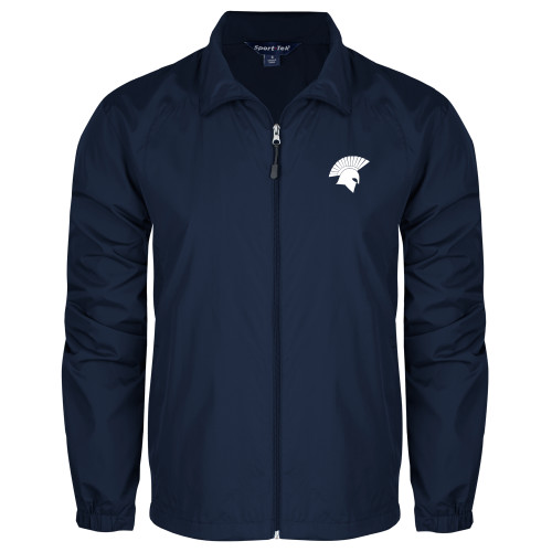  Navy Full Zip Wind Jacket - Spartan Icon