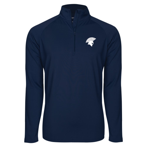  Sport Tek Navy Sport Wick Stretch 1/2 Zip Pullover - Spartan Icon