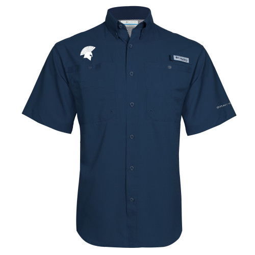  Columbia Navy Tamiami Performance Short Sleeve Shirt - Spartan Icon