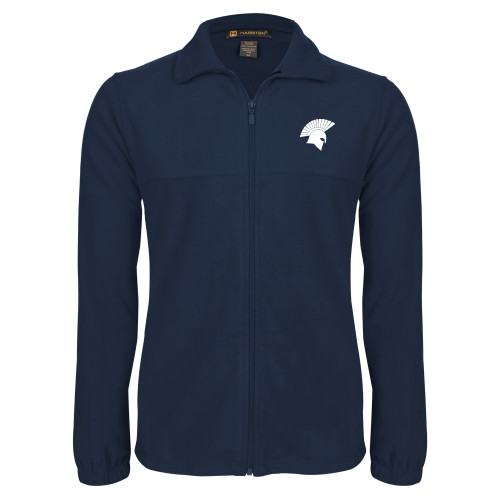  Navy Fleece Full Zip  Jacket - Spartan Icon