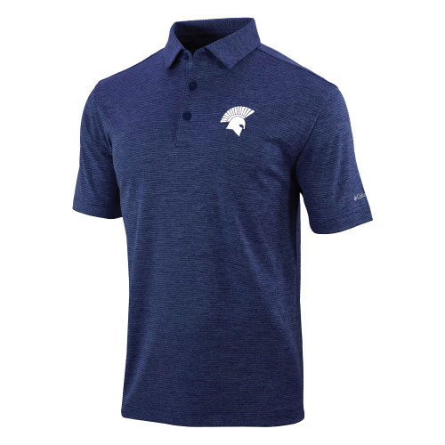  Columbia Navy Omni Wick Set Golf Polo - Spartan Icon