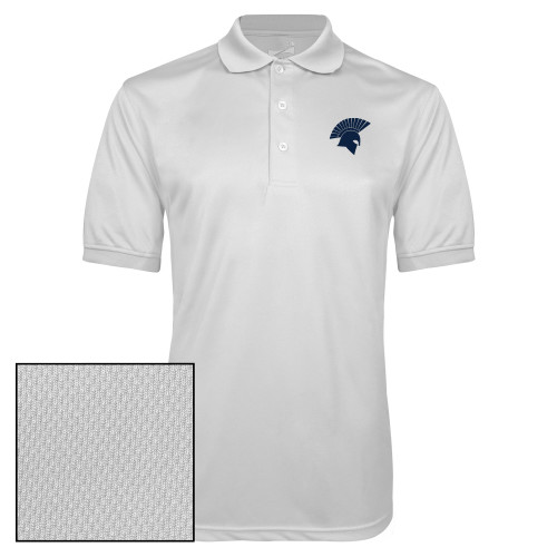  White Dry Mesh Polo - Spartan Icon