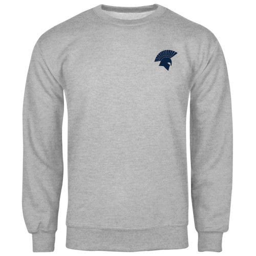  Grey Fleece Crew - Spartan Icon