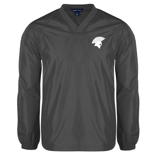  Charcoal V Neck Raglan Windshirt - Spartan Icon