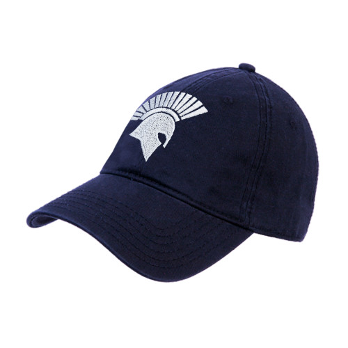  Navy Unstructured Adjustable Low Profile Hat - Spartan Icon