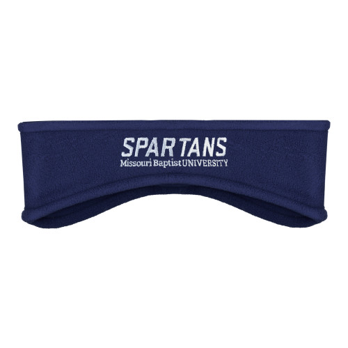  Navy Stretch Fleece Headband - Wordmark