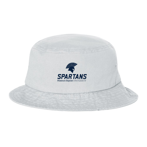  Sportsman White Bucket Hat - Primary Mark
