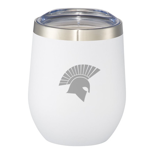  Corzo Vacuum Insulated White Cup 12oz - Spartan Icon Engraved
