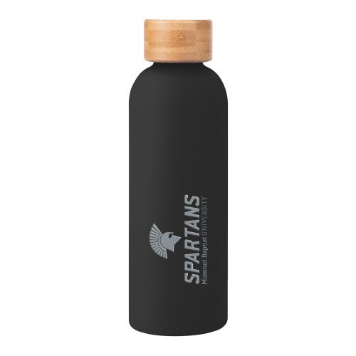  Blair Black Stainless Steel Bottle w/ Bamboo Lid 17 oz - Primary Mark Engraved