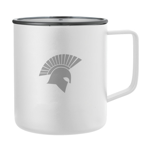  Rover Camp Vacuum Insulated White Mug 14oz - Spartan Icon Engraved