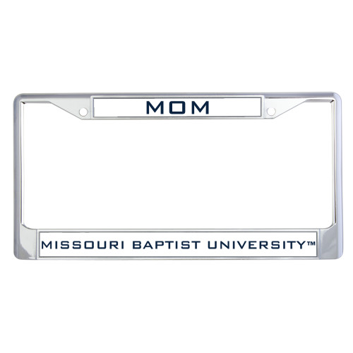  Mom Metal License Plate Frame in Chrome - Mom