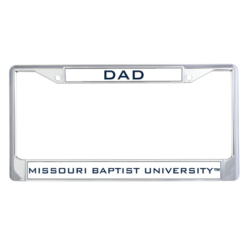  Dad Metal License Plate Frame in Chrome - Dad