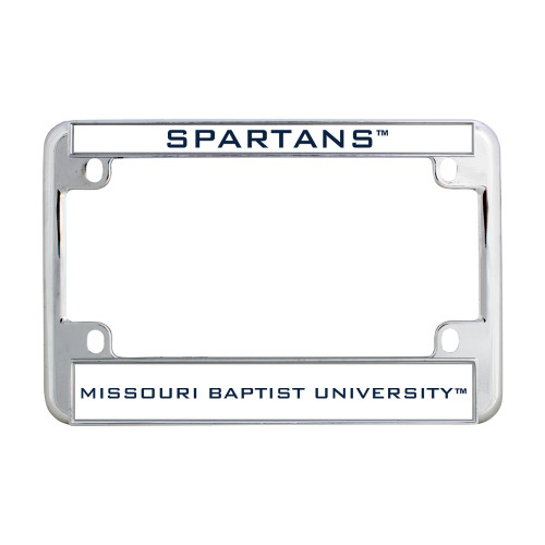  Metal Motorcycle License Plate Frame in Chrome - Spartans
