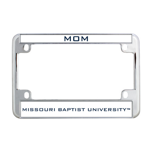  Metal Motorcycle License Plate Frame in Chrome - Mom
