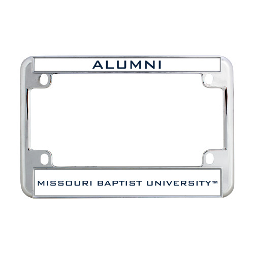  Metal Motorcycle License Plate Frame in Chrome - Alumni