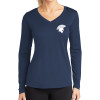 Thumbnail image for  Womens Navy Performance Long Sleeve V Neck Shirt