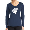 Thumbnail image for  Womens Navy Performance Long Sleeve V Neck Shirt