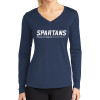 Thumbnail image for  Womens Navy Performance Long Sleeve V Neck Shirt