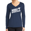 Thumbnail image for  Womens Navy Performance Long Sleeve V Neck Shirt