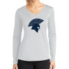 Thumbnail image for  Womens White Performance Long Sleeve V Neck Shirt