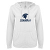 Thumbnail image for  ENZA Womens White V Notch Raw Edge Fleece Hoodie