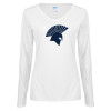 Thumbnail image for  Womens White Long Sleeve V Neck Tee