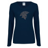 Thumbnail image for  Womens Navy Long Sleeve V Neck Tee