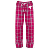 Thumbnail image for  Womens Dark Fuchsia/White Flannel Pajama Pant