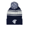Thumbnail image for  Navy/White Two Tone Knit Pom Beanie w/Cuff