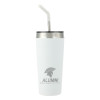 Thumbnail image for  Faye White Vacuum Tumbler w/ Stainless Steel Straw 20 oz
