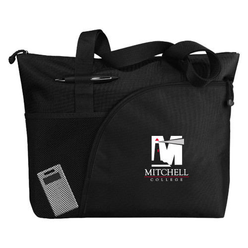  Excel Black Sport Utility Tote - Mitchell College Vertical Logo