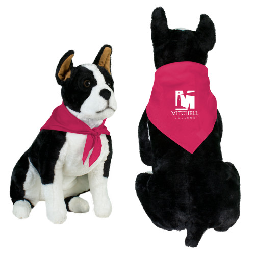  Fuchsia Pet Bandana - Mitchell College Vertical Logo