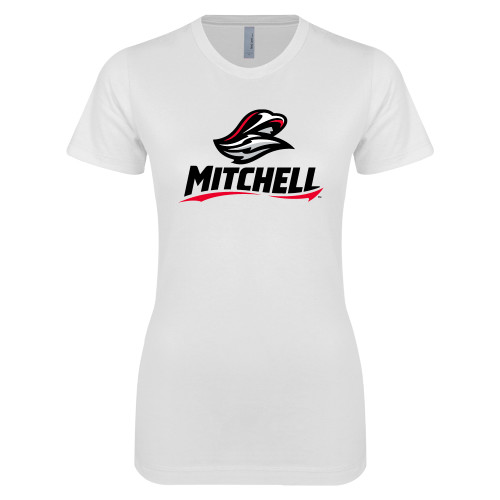  Next Level Womens White Boyfriend Tee - Mitchell W Mariner