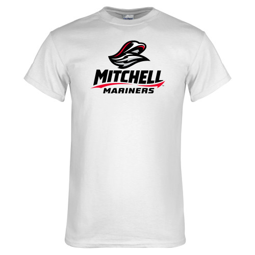  White T Shirt - Mitchell Mariners Stacked