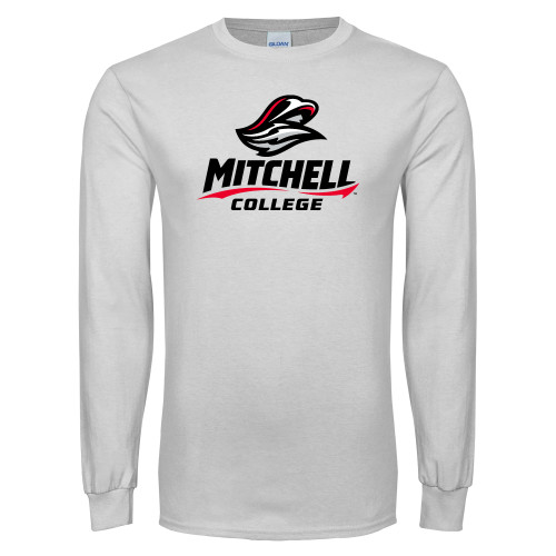  White Long Sleeve T Shirt - Primary Athletics Mark