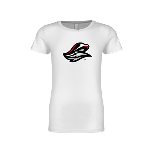  Next Level Girls White Fashion Fit T Shirt - Mariner