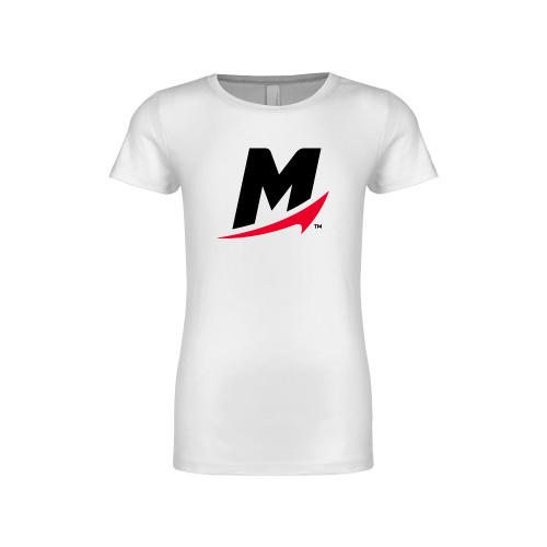  Next Level Girls White Fashion Fit T Shirt - M