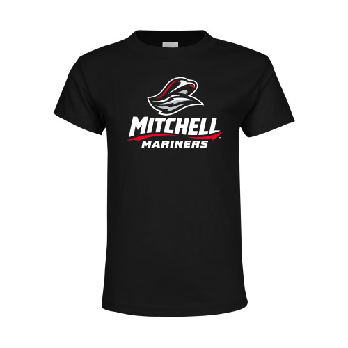  Youth Black T Shirt - Mitchell Mariners Stacked