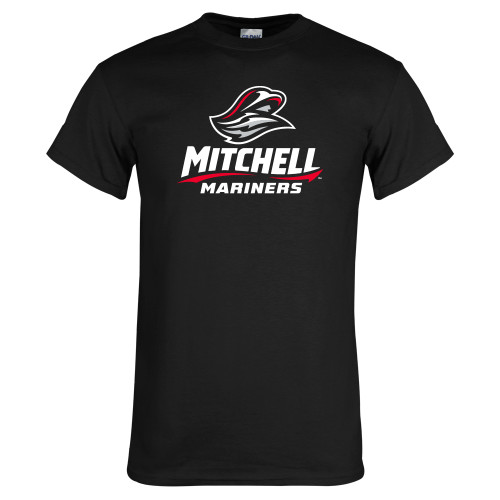  Black T Shirt - Mitchell Mariners Stacked