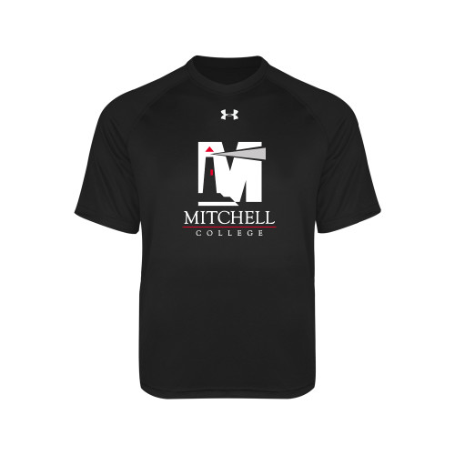  Under Armour Youth Black Tech Tee - Mitchell College Vertical Logo
