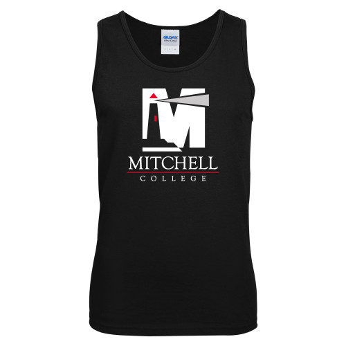  Black Tank Top - Mitchell College Vertical Logo