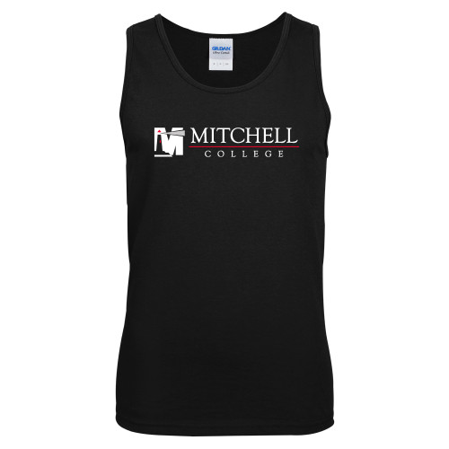  Black Tank Top - Mitchell College Horizontal Logo