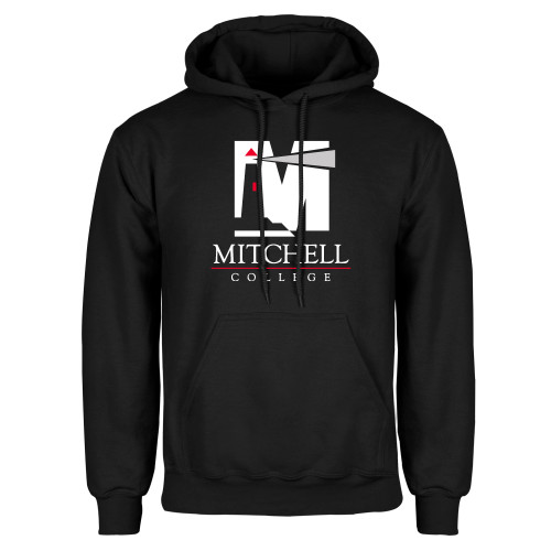  Black Fleece Hoodie - Mitchell College Vertical Logo